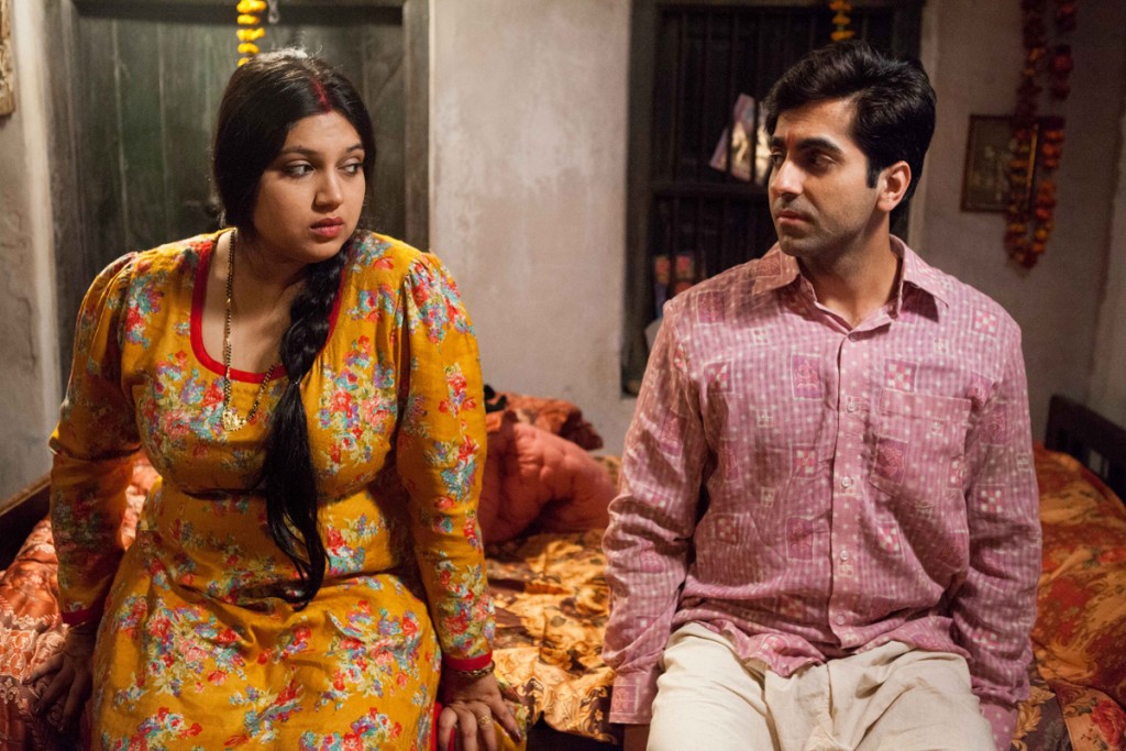 Bhumi Pednekar and Ayushmann Khurrana in Dum Laga Ke Haisha.