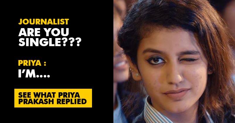 Journalist Asked Priya Varrier “Are You Single?”, This Is What She ...