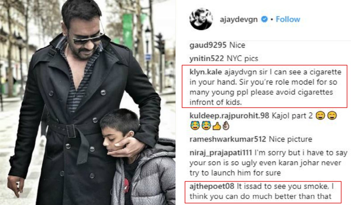 Ajay Devgn-Trolled For Smoking