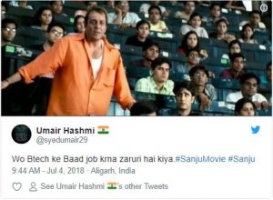 "संजू" का मुन्ना भाई डायलॉग