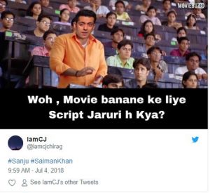"संजू" का मुन्ना भाई डायलॉग