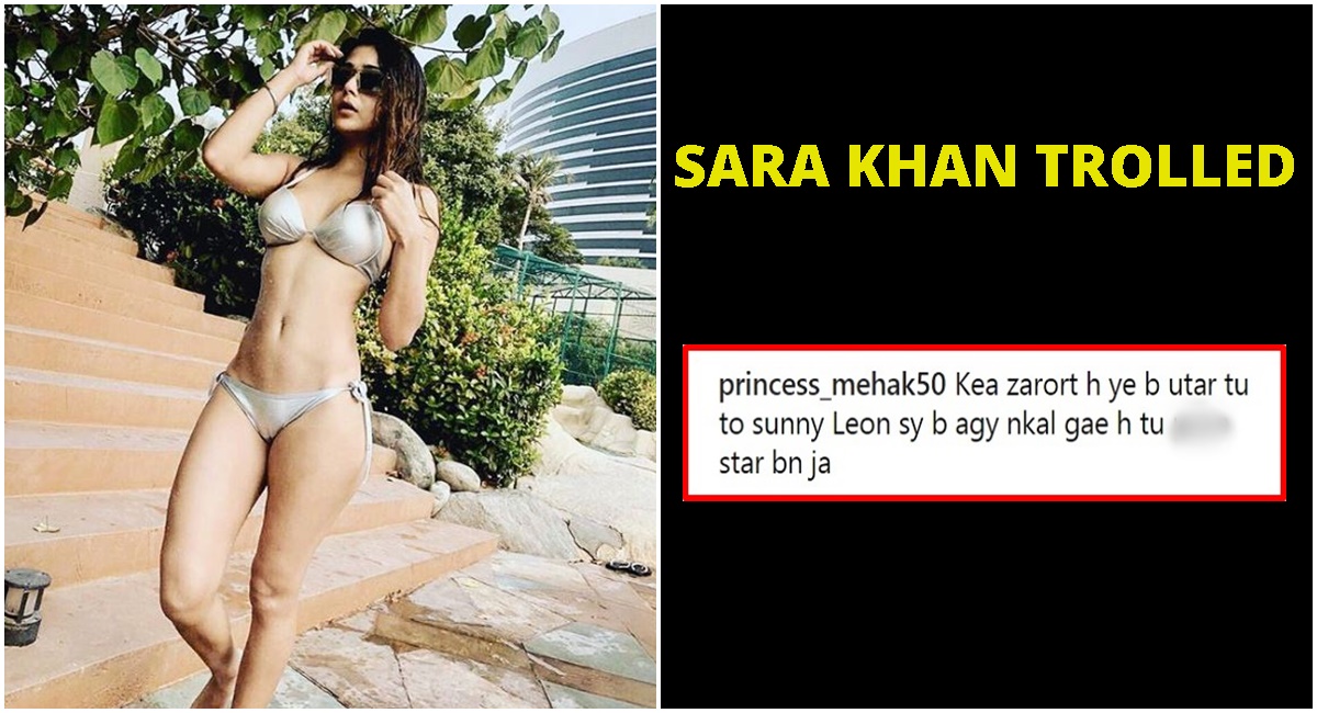 1200px x 650px - Sara Khan Posted Picture Wearing Bikini, Haters Left Cheapest Of Comments