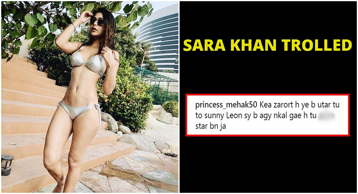 Sara Khan Porn Videos - Sara Khan Posted Picture Wearing Bikini, Haters Left Cheapest Of Comments