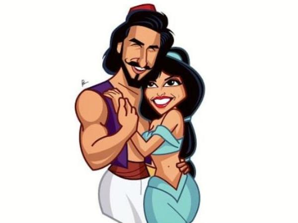 Viral photo alert! Ranveer Singh and Deepika Padukone portrayed as Aladdin  and Jasmine – Filmymantra