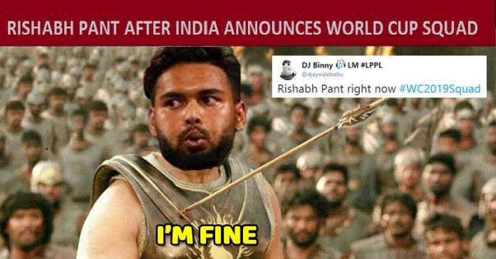 Rishabh Pant Exclusion From World Cup 2019 Squad Brings Out Hilarious ...