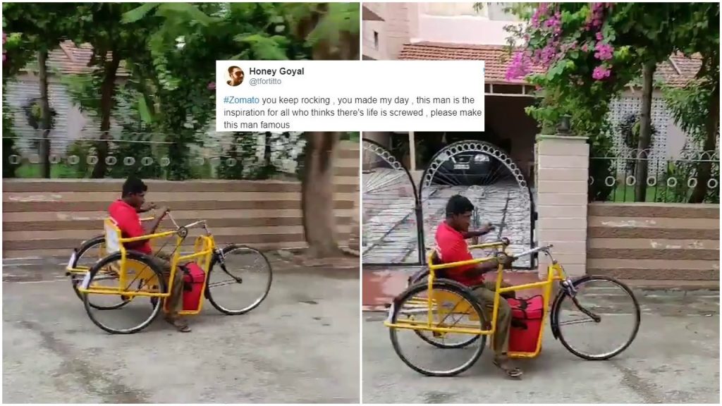 zomato delivery on cycle