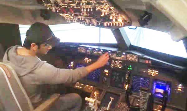 Bollywood actor flying aircraft