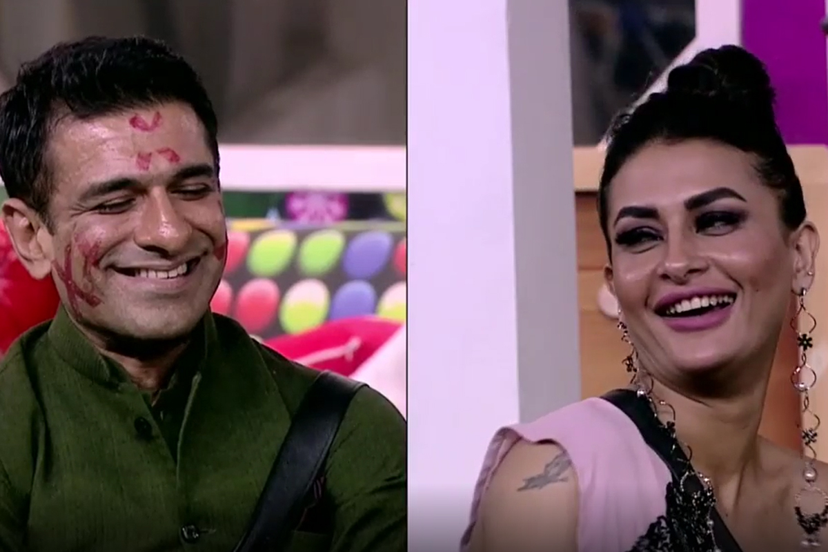 Bigg Boss 14: Pavitra Punia showers Eijaz Khan with kisses on their special date - WATCH