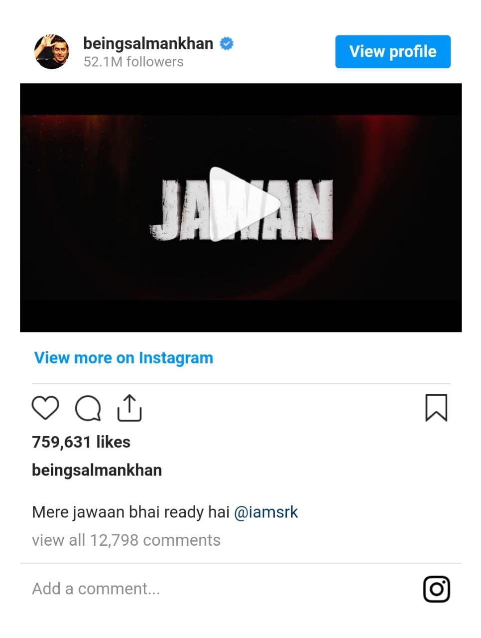 Source- Salman Khan Instagram